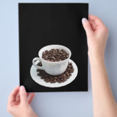 Beker met koffiebonen flyer (Hand)