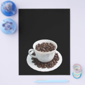 Beker met koffiebonen flyer (Enkel)
