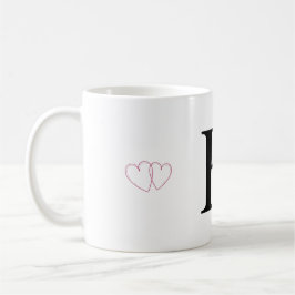 Beker met letter H - Monogram Initiale Beker Koffiemok