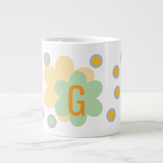 Beker met letterontwerp grote koffiekop (Voorkant)