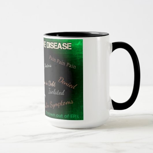 Beker met 'Leven met de ziekte van Lyme' Mok (Rechts)