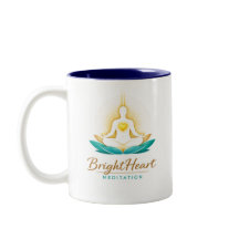 Beker met logo van Brightheart-meditatie voor mann