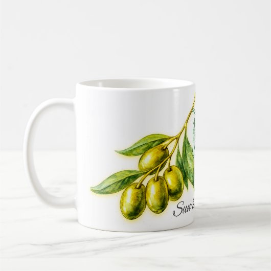 Beker met Olijven Koffiemok (Links)