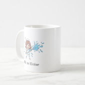 Beker met op maat gemaakte naam en grappige verple koffiemok (Voorkant links)