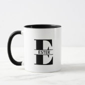 Beker met op maat gemaakte naamletter 'E' Mok (Links)