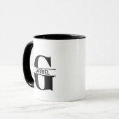 Beker met op maat gemaakte naamletter 'G' Mok (Voorkant links)