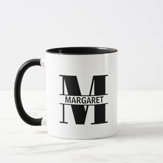 Beker met op maat gemaakte naamletter 'M' Mok (Links)