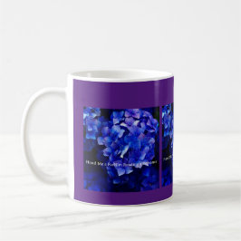 Beker met paarse hortensia's Geef me een waaier   Koffiemok