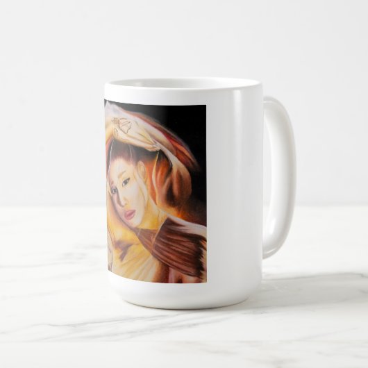 Beker met portret van Ariana Grande Koffiemok (Voorkant rechts)