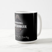 Beker met professionele overdenker en aangepaste n koffiemok (Voorkant rechts)
