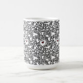 Beker met rood hart – Keith Haring Inspired Koffiemok (Center)