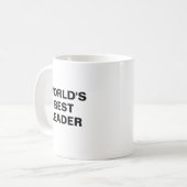 Beker met 's werelds beste leider koffiemok (Voorkant links)