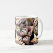 Beker met schelpen van het strand koffiemok (Voorkant rechts)