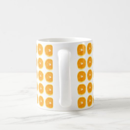 Beker met sinaasappel ontwerp koffiemok (Handvat)