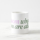 Beker met tekst Bloom waar ben je levend Koffiemok (Center)