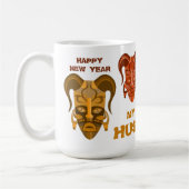 Beker met traditionele maskerkunst koffiemok (Links)