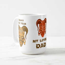 Beker met traditionele maskerkunst koffiemok