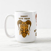 Beker met traditionele maskerkunst koffiemok (Links)