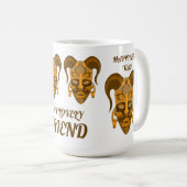 Beker met traditionele maskerkunst koffiemok (Voorkant rechts)