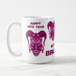 Beker met traditionele maskerkunst koffiemok