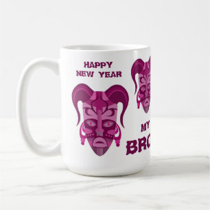 Beker met traditionele maskerkunst koffiemok