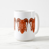 Beker met traditionele maskerkunst koffiemok (Voorkant rechts)