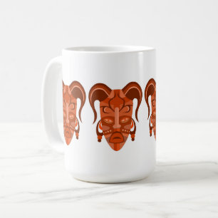 Beker met traditionele maskerkunst koffiemok