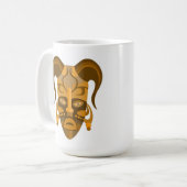Beker met traditionele maskerkunst koffiemok (Voorkant links)