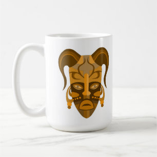 Beker met traditionele maskerkunst koffiemok