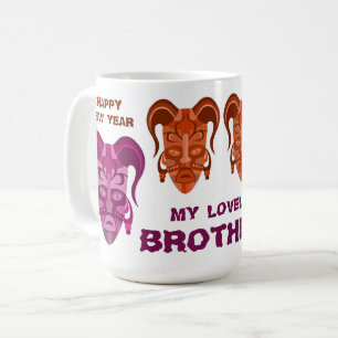 Beker met traditionele maskerkunst koffiemok