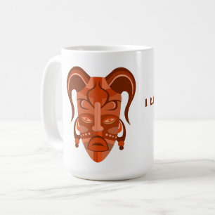 Beker met traditionele maskerkunst koffiemok