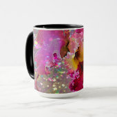 Beker met verfspatten orchidee mok (Voorkant links)