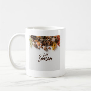 Beker met vier seizoenen herfst ontwerp koffiemok