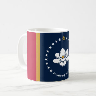 Beker met vlag van de staat Mississippi, VS Koffiemok