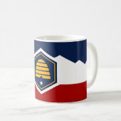 Beker met vlag van Utah, VS Koffiemok (Voorkant rechts)