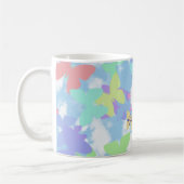 Beker met vlinder Monogram naam & initiaal Koffiemok (Links)