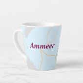 Beker met vorm print naam op mokken Latte Mok (Linkerhoek)