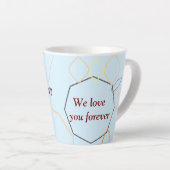 Beker met vorm print naam op mokken Latte Mok (Rechterhoek)