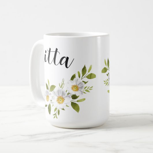 Beker met Vrouwelijke Naam Koffiemok (Voorkant links)