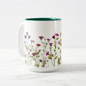 Beker, mok met bloemmotief. Uw favoriete mok (Voorkant links)