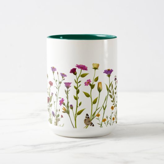 Beker, mok met bloemmotief. Uw favoriete mok (Center)