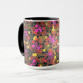Beker MUG Jimette Design mozaïek Mok (Voorkant links)