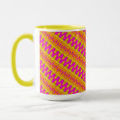 Beker MUG Jimette Design roze oranje wit Mok (Links)
