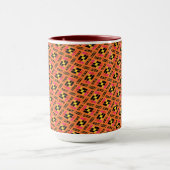 Beker MUG Jimette Design roze oranje wit Mok (Midden)