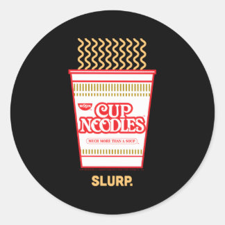 Beker noedels noedel slurp ronde sticker