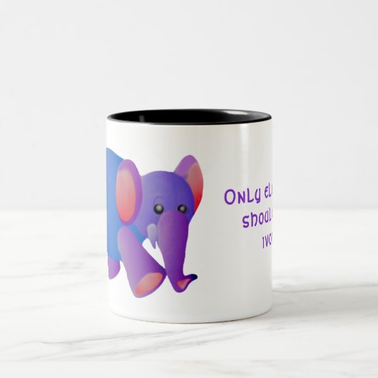 Beker Olifant Bewerkbaar Tweekleurige Koffiemok (Center)