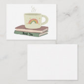 Beker op boek Dank je Notitiekaartje (Voorkant / Achterkant)