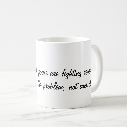 Beker over hoe het met het conflict in het huwelij koffiemok (Voorkant rechts)