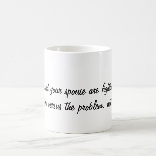 Beker over hoe het met het conflict in het huwelij koffiemok (Center)