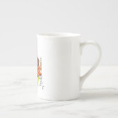 Beker rode koppen en vlinders (Rechts)